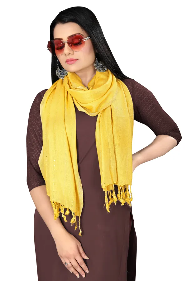 Yellow_Airflow_Light_Daily_Scarf_For_Women
