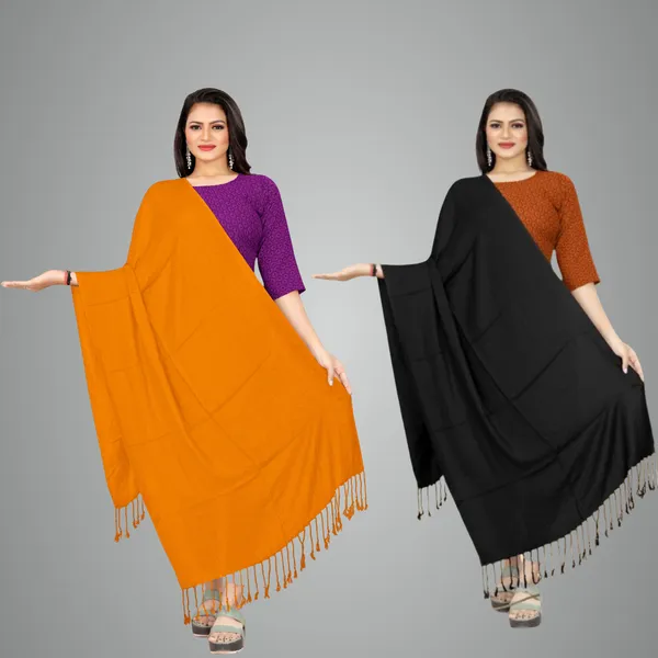 Yellow_&_Black_Velvet_Touch_Classic_Stole_For_Women_(Pack_Of_2)