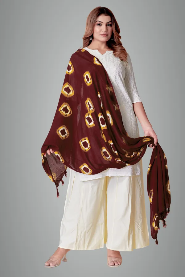 Maroon_Cotton_Bandhani_Circle_Ethnic_Dupatta_For_Women