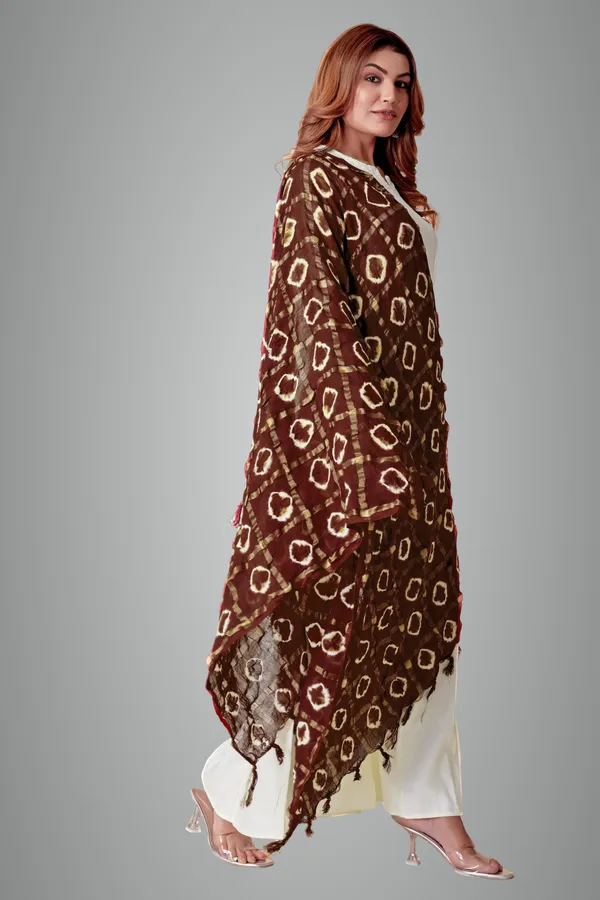 Maroon_Cotton_Checkered_Everyday_Dupatta_For_Women