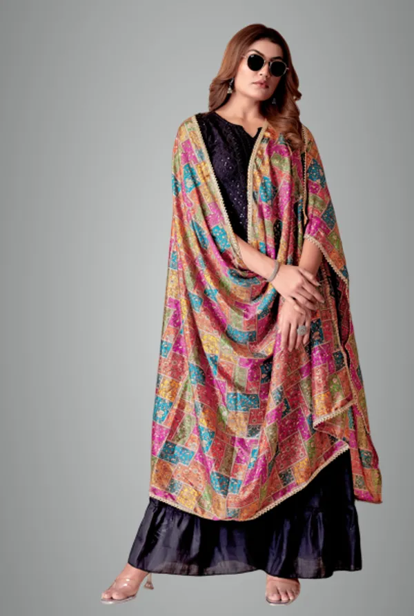 Orange_&_Yellow_Ethno_Shine_Party_Dupatta_For_Women