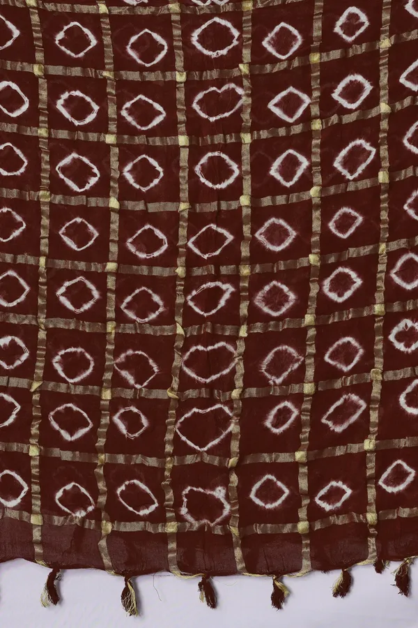 Maroon_Cotton_Checkered_Everyday_Dupatta_For_Women