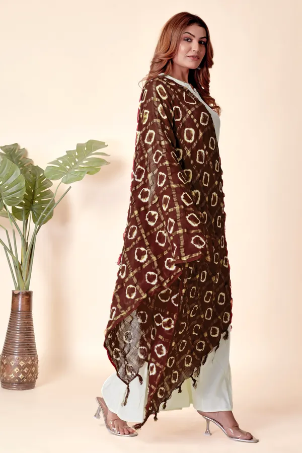Maroon_Cotton_Checkered_Everyday_Dupatta_For_Women