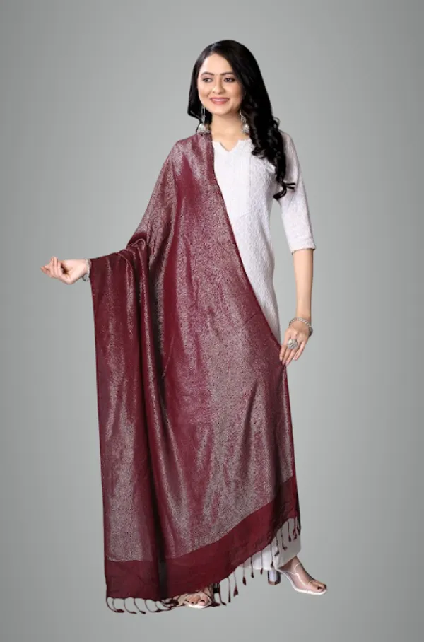 Maroon_Style_Wave_Fashion_Scarf_For_Women