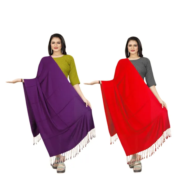 Red_&_Purple_Velvet_Touch_Classic_Stole_For_Women_(Pack_Of_2)