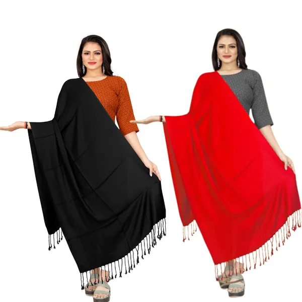 Black_&_Red_Velvet_Touch_Classic_Stole_For_Women_(Pack_Of_2)