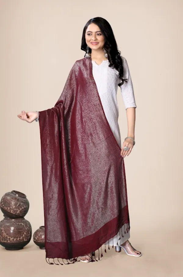 Maroon_Style_Wave_Fashion_Scarf_For_Women