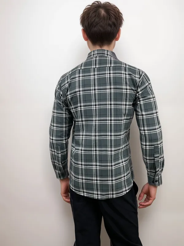 Forest_Green_Premium_Cotton_Oxford_Check_Shirt_For_Men