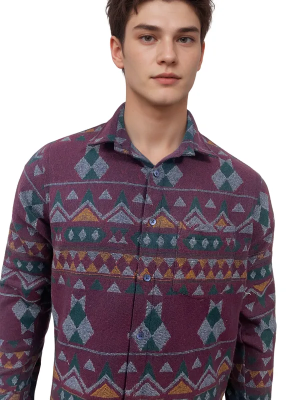 Maroon_Warm_Winter_Shirt_For_Men