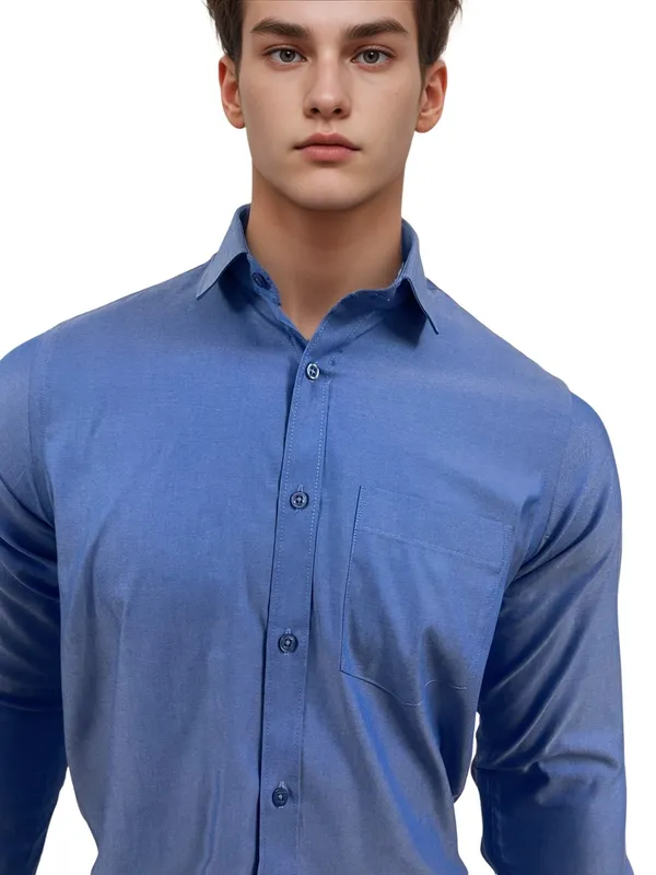 Slate_Blue_Premium_Cotton_Shirt_For_Men