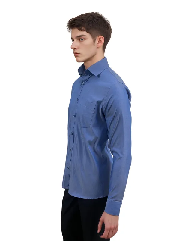 Slate_Blue_Premium_Cotton_Shirt_For_Men