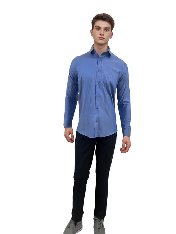 Slate_Blue_Premium_Cotton_Shirt_For_Men