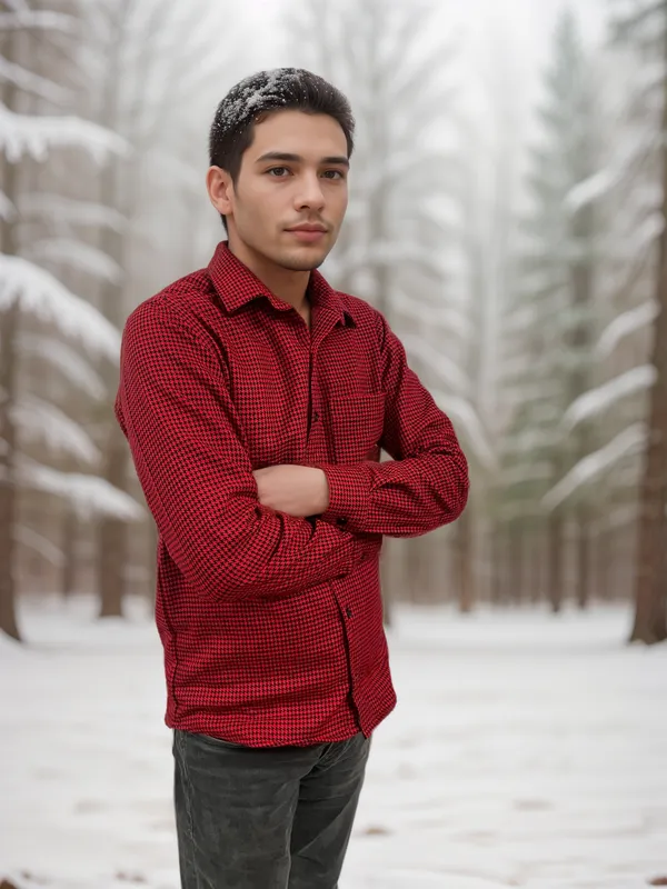 Crimson_Red_&_Black_Houndstooth_Warm_Winter_Shirt_For_Men