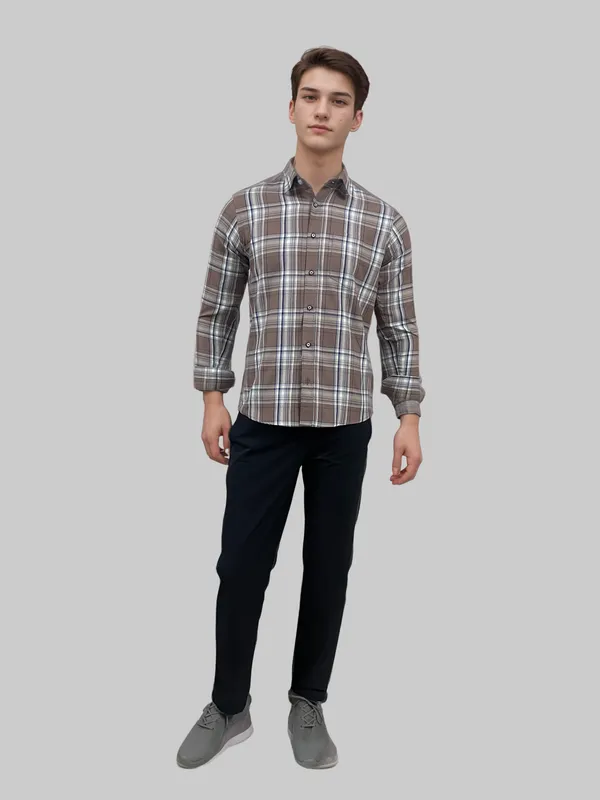 Aqua_Mist_Classic_Cotton_Rich_Check_Shirt_For_Men