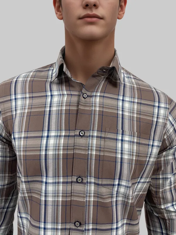 Aqua_Mist_Classic_Cotton_Rich_Check_Shirt_For_Men