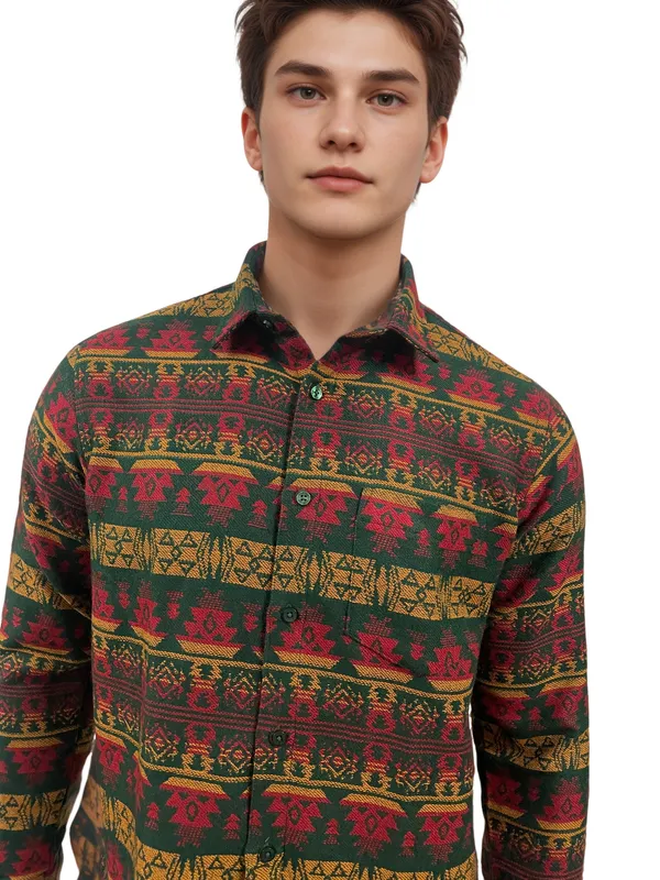 Green_&_Red_Warm_Winter_Shirt_For_Men