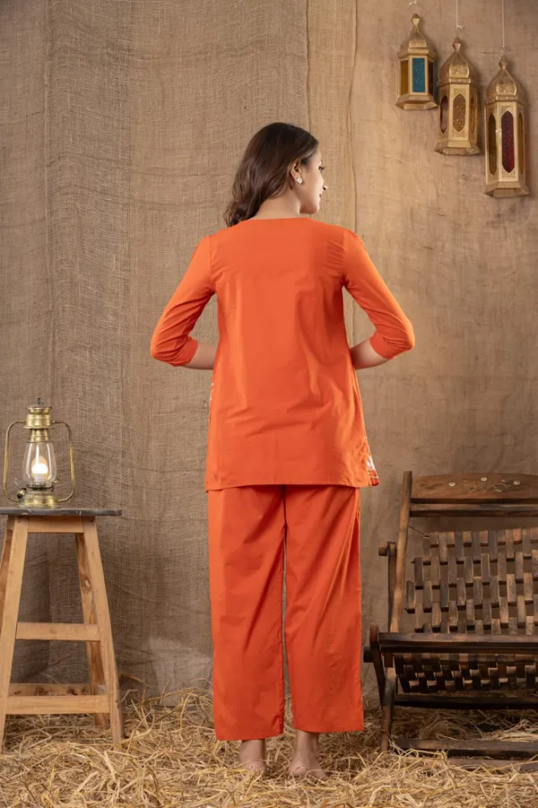 Rust_Red_Cotton_Premium_&_Elegant_Co-Ord_Set_For_Women
