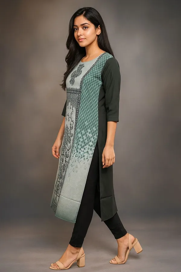 Grey_Viscose_Rayon_Premium_&_Elegant_Kurta_For_Women