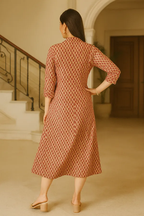 Peach_Rayon_Premium_&_Elegant_Kurta_For_Women