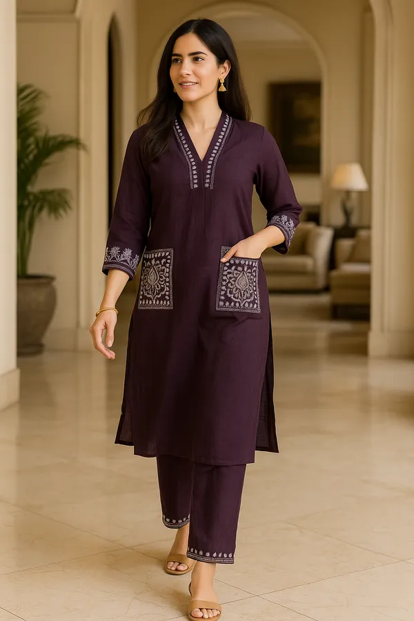 Multicolor_Khadi_Premium_&_Elegant_Co-Ord_Set_For_Women