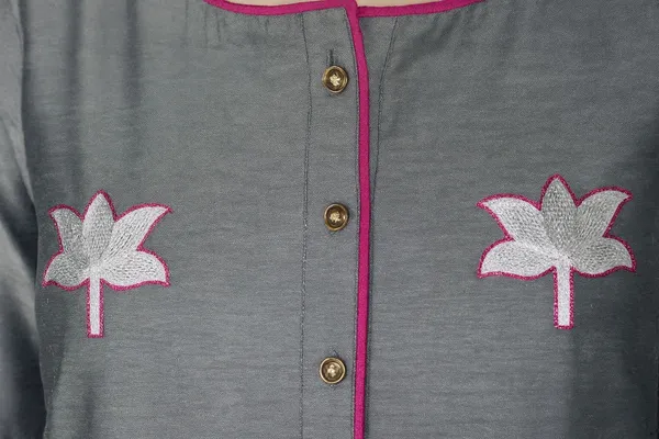 Grey_Chanderi_Premium_&_Elegant_Kurta_For_Women
