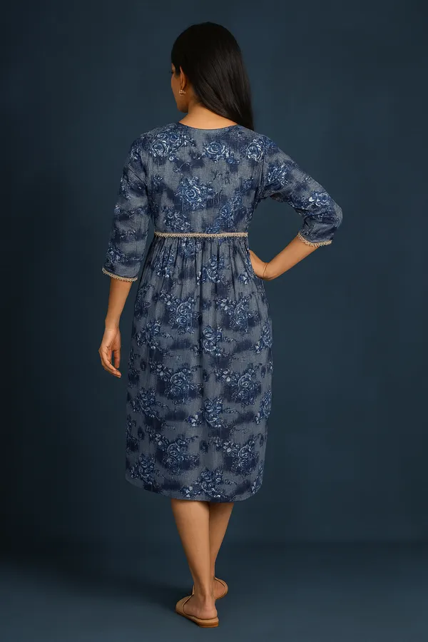 Indigo_Blue_Rayon_Premium_&_Elegant_Kurta_For_Women
