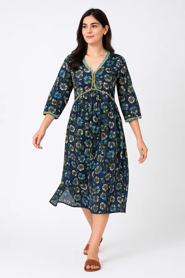 Blue_Rayon_Premium_&_Elegant_Kurta_For_Women