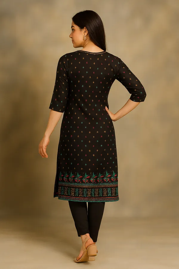 Creation_Rayon_Black_Straight_Kurti