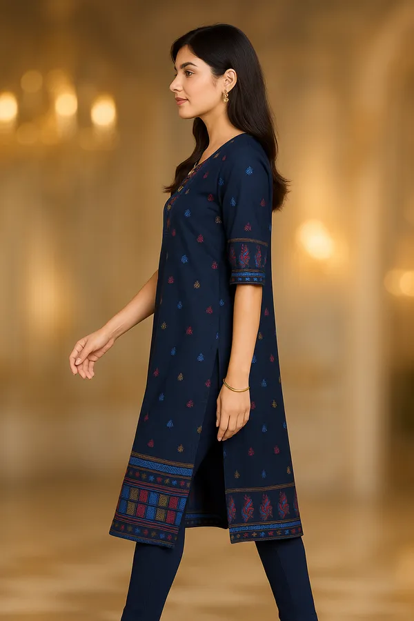 Creation_Rayon_Blue_Straight_Kurti