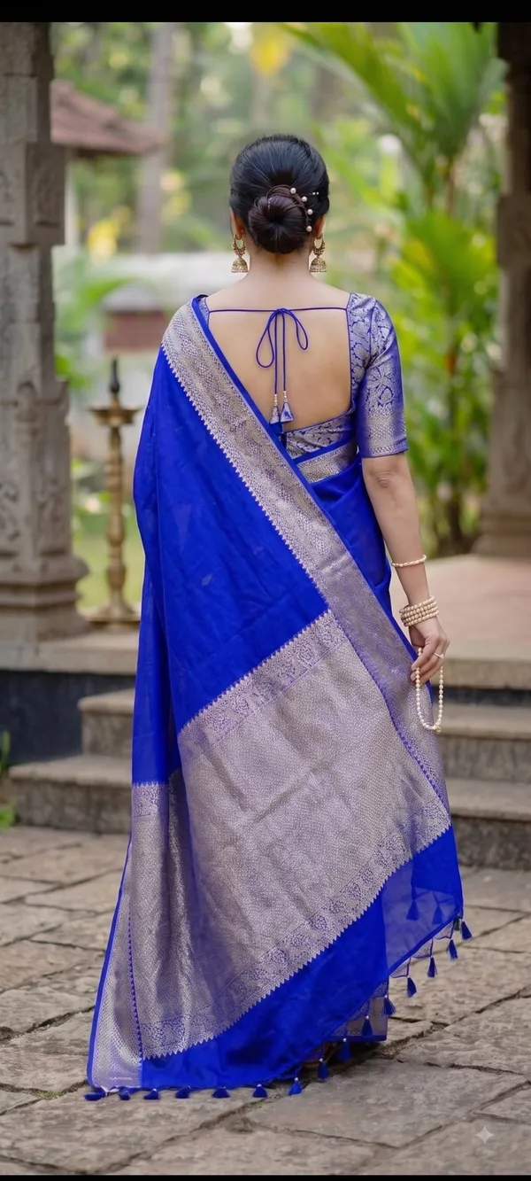 Royal_Blue_Silk_Saree_with_Silver_Zari_Border_&_Traditional_Woven_Detailing