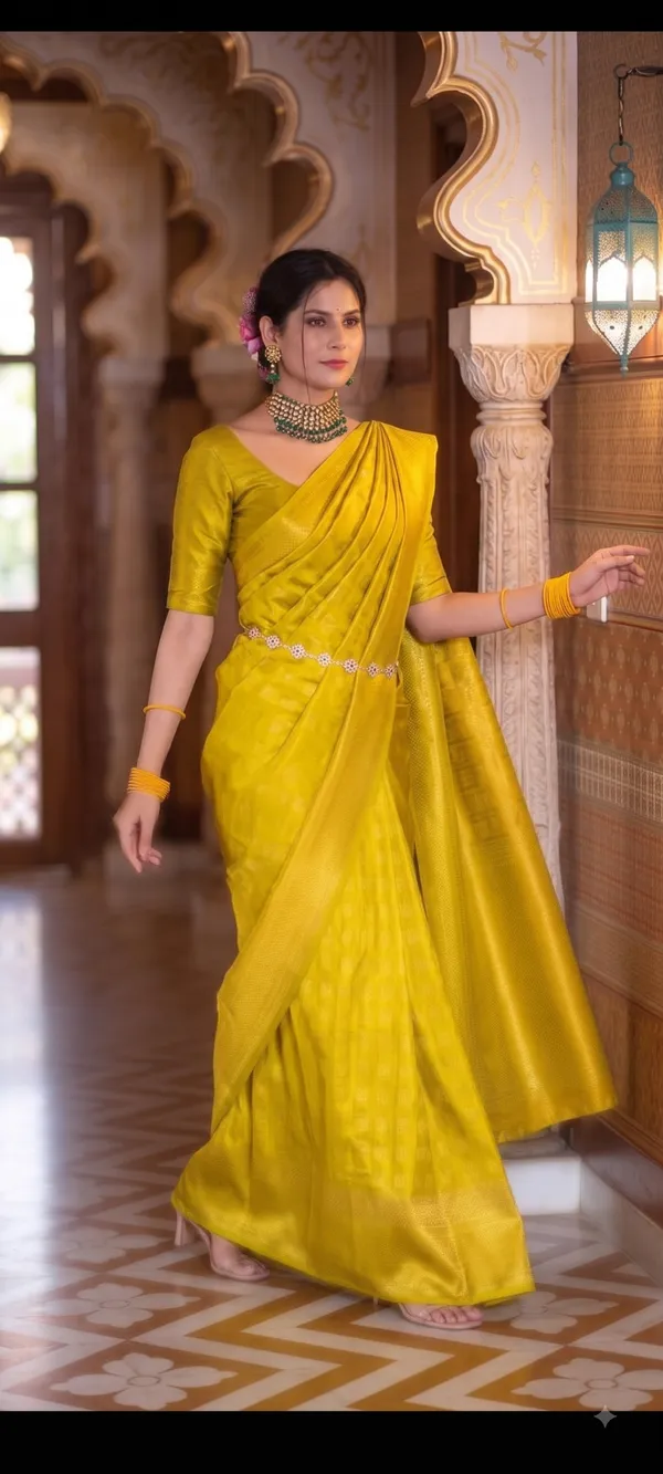 Elegant_Mustard_Yellow_Silk_Saree_with_Subtle_Woven_Motifs_&_Rich_Golden_Border