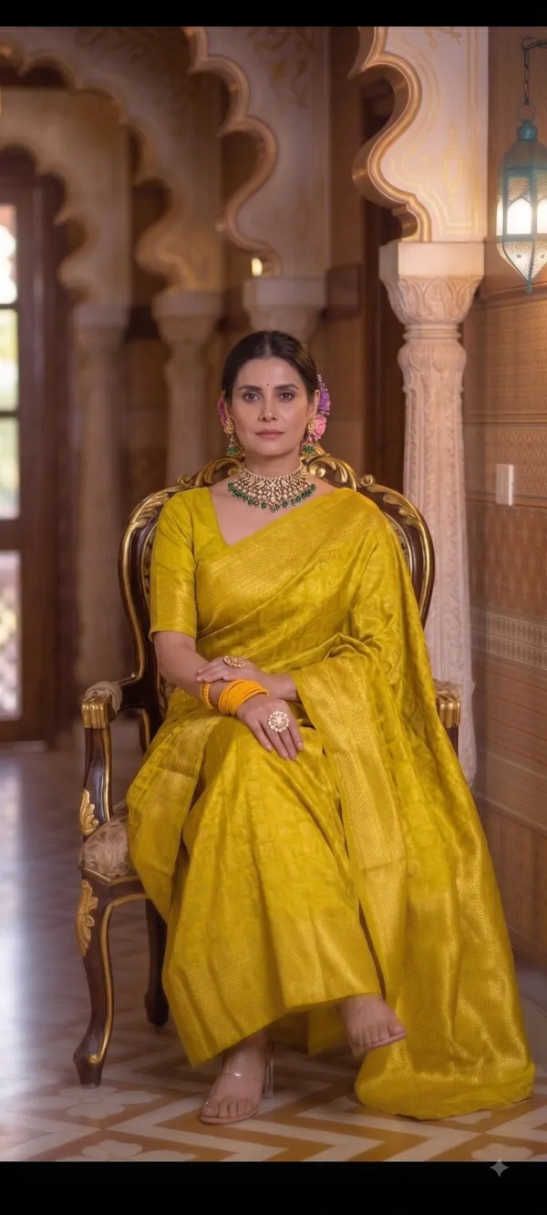 Elegant_Mustard_Yellow_Silk_Saree_with_Subtle_Woven_Motifs_&_Rich_Golden_Border