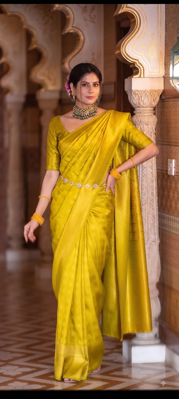 Elegant_Mustard_Yellow_Silk_Saree_with_Subtle_Woven_Motifs_&_Rich_Golden_Border