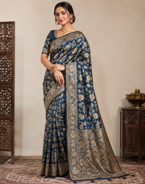 Royal_Blue_Banarasi_Silk_Saree_with_Intricate_Golden_Floral_Zari_Work_&_Rich_Traditional_Border