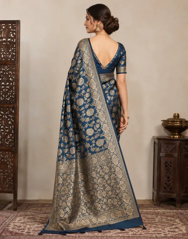 Royal_Blue_Banarasi_Silk_Saree_with_Intricate_Golden_Floral_Zari_Work_&_Rich_Traditional_Border