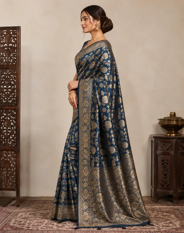 Royal_Blue_Banarasi_Silk_Saree_with_Intricate_Golden_Floral_Zari_Work_&_Rich_Traditional_Border