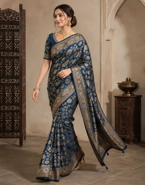 Royal_Blue_Banarasi_Silk_Saree_with_Intricate_Golden_Floral_Zari_Work_&_Rich_Traditional_Border