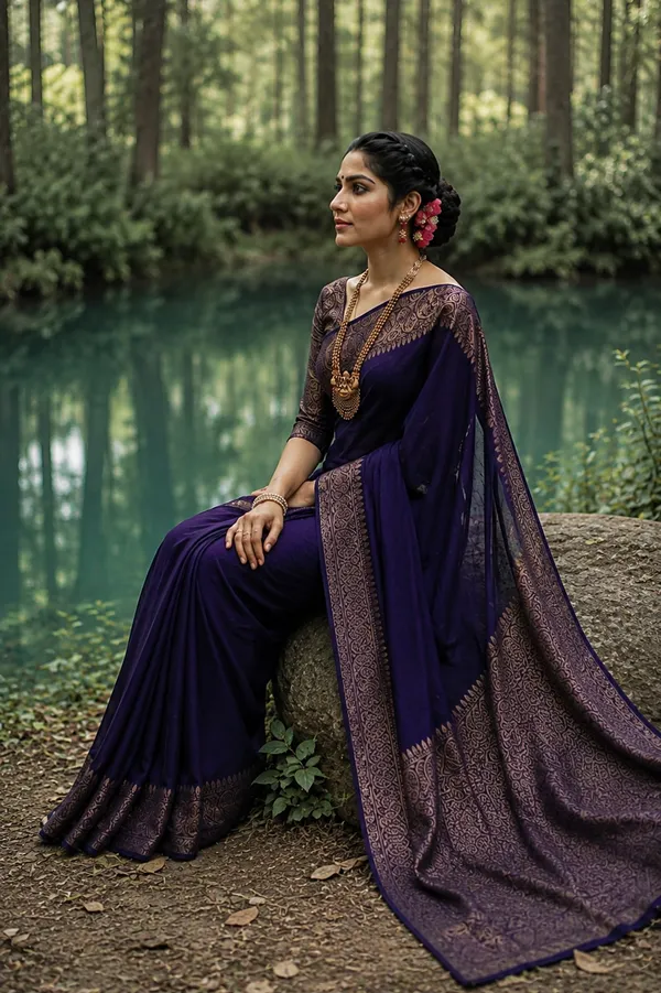 Elegant_Deep_Purple_Silk_Saree_with_Intricate_Woven_Paisley_Border_&_Traditional_Jacquard_Detailing