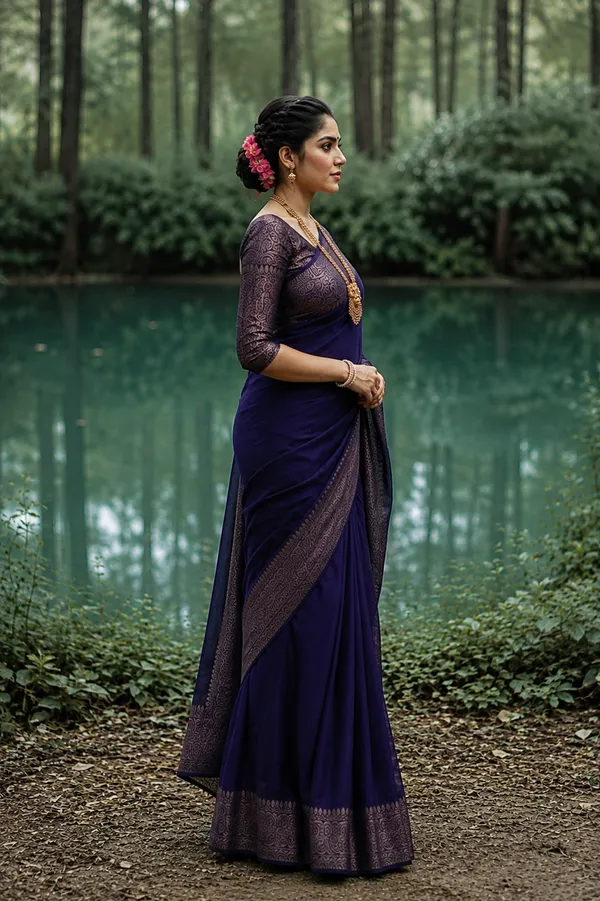 Elegant_Deep_Purple_Silk_Saree_with_Intricate_Woven_Paisley_Border_&_Traditional_Jacquard_Detailing