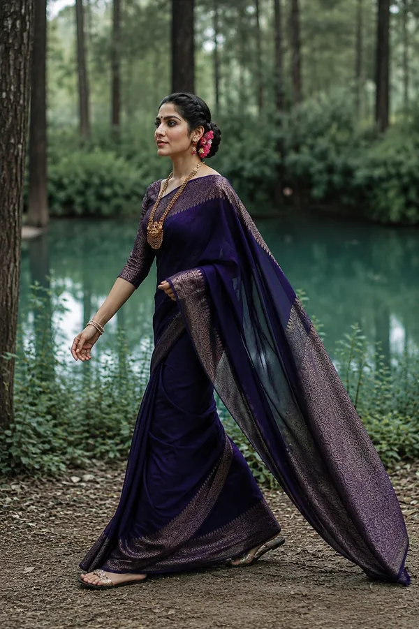 Elegant_Deep_Purple_Silk_Saree_with_Intricate_Woven_Paisley_Border_&_Traditional_Jacquard_Detailing