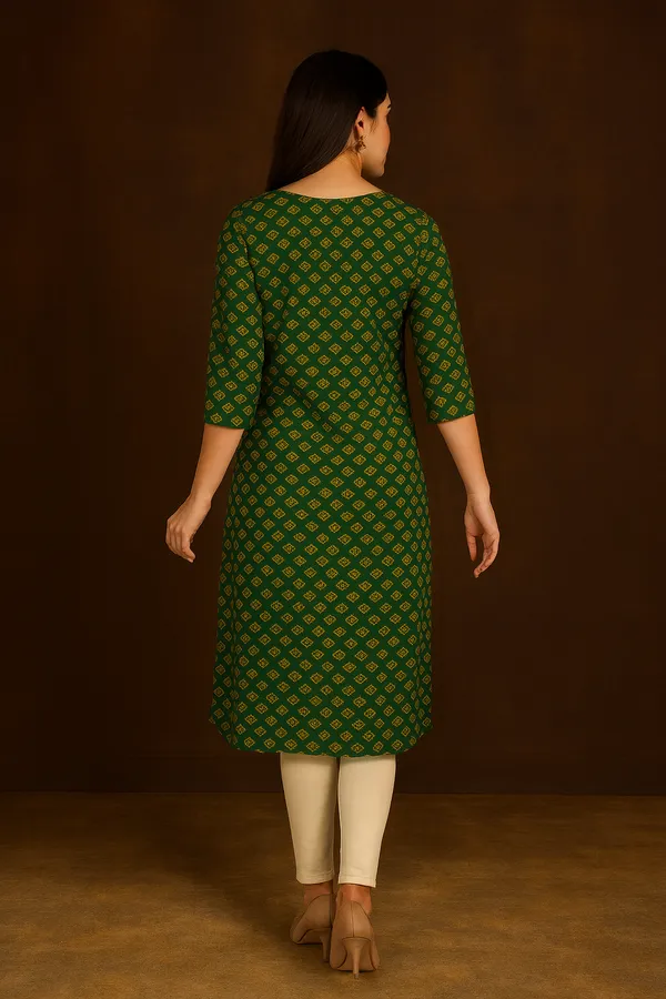 Creation_Rayon_Green_Heritage_Printed_Kurti