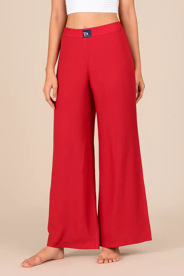 Solid_Red_Premium_Flared_Palazzo_Pants