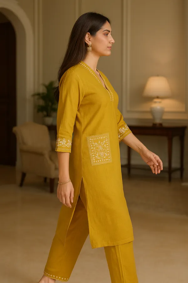 Mustard_Yellow_Khadi_Premium_&_Elegant_Co-Ord_Set_For_Women