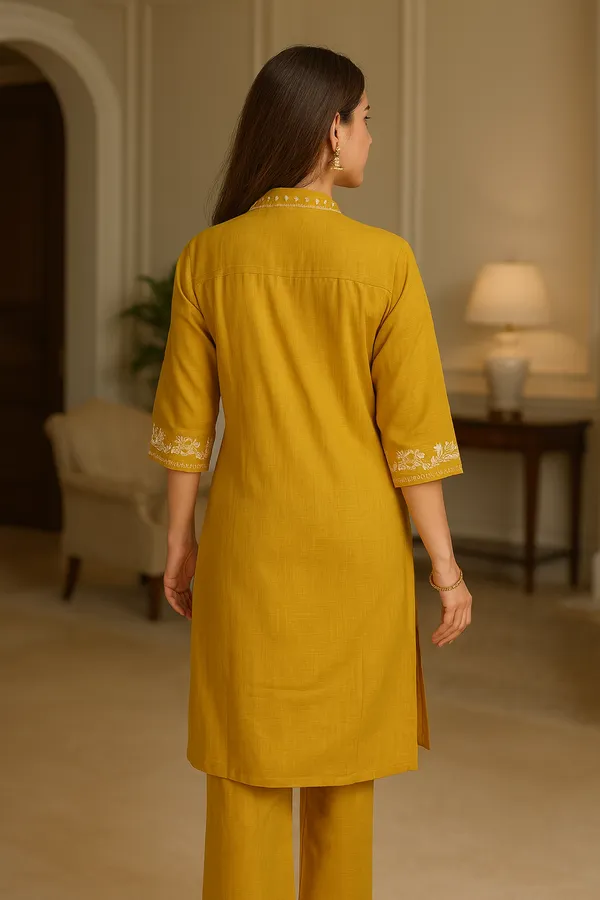 Mustard_Yellow_Khadi_Premium_&_Elegant_Co-Ord_Set_For_Women