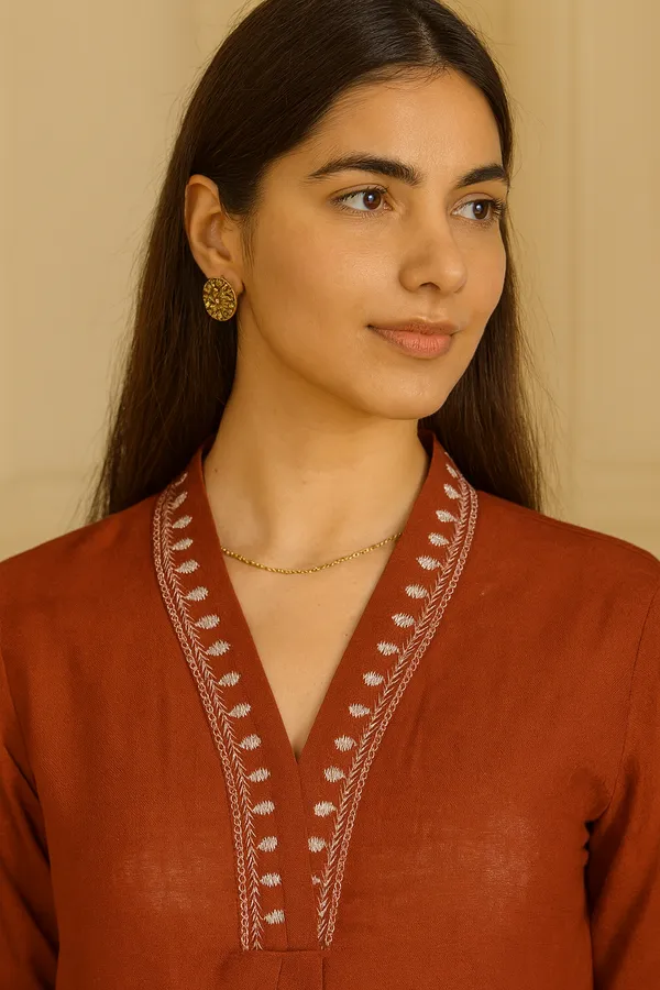 Brown_Khadi_Premium_&_Elegant_Co-Ord_Set_For_Women