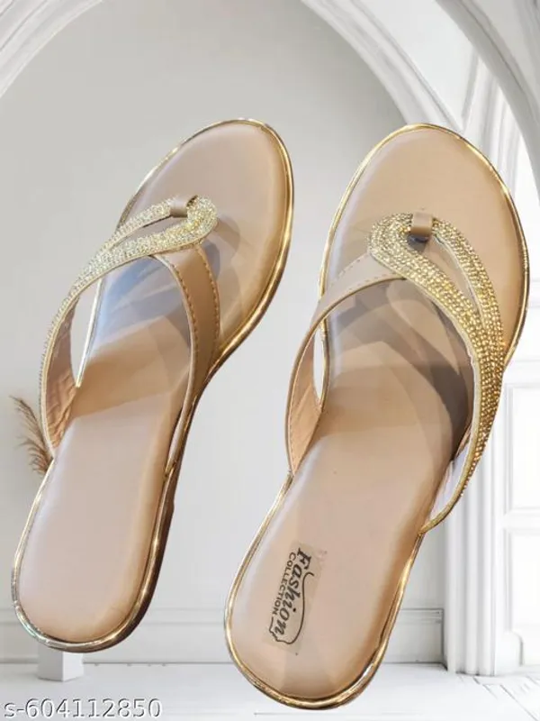 Cream_Synthetic_Premium_&_Elegant_Flat_For_Women