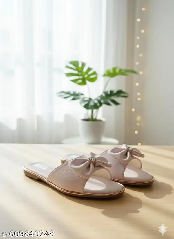 Baby_Pink_Rubber_Premium_&_Elegant_Flat_For_Women