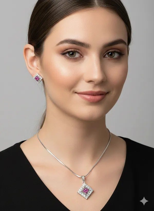 Silver_Plating_Ruby_Stone_Traditional_Cz_Pendant_For_Women