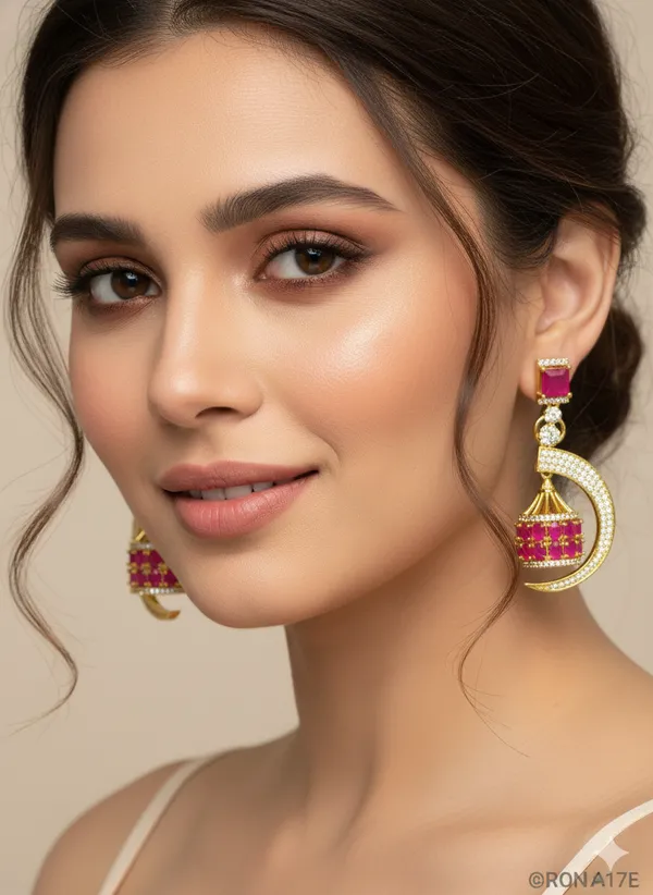 Ruby_Stone_Golden_Plating_Traditional_Cz_Earrings_For_Women