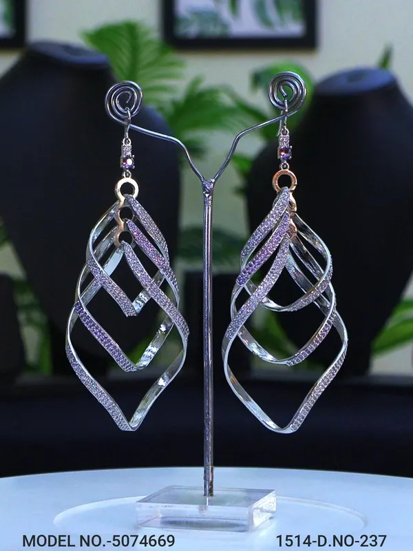 Purple_Stone_Silver_Plating_Traditional_Cz_Earrings_For_Women